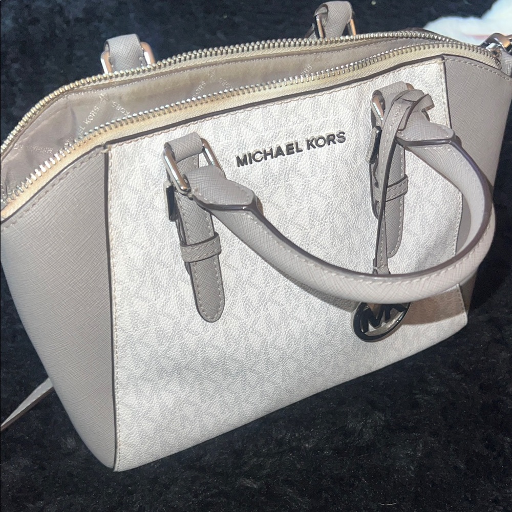 Michael Kors White and Gray Satchel - Picture 2 of 4